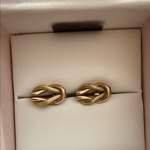 Retro Elegant Gold Knot Earrings